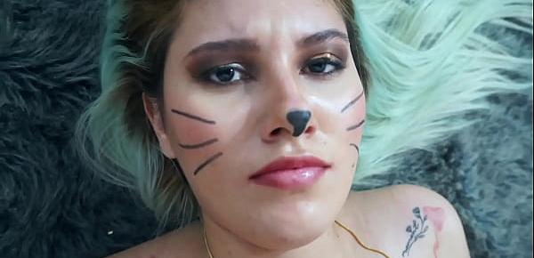 Role play with a sexy latin teen colombian model - Im a cat